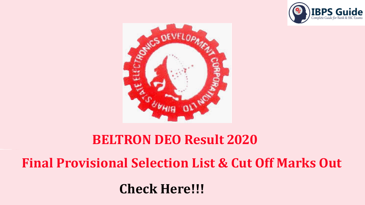 BELTRON DEO Result 2020 Final Result Provisional List & Cut Off Marks