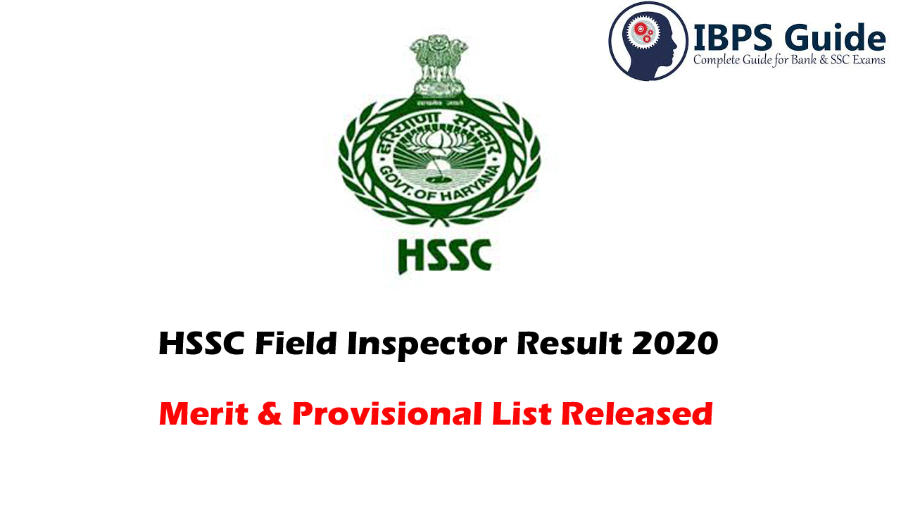 HSSC Field Inspector Result 2020 Merit List Released Check Here