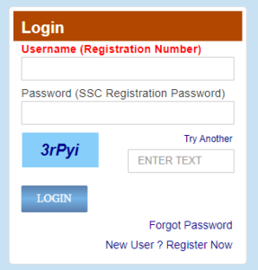 login page ssc chsl