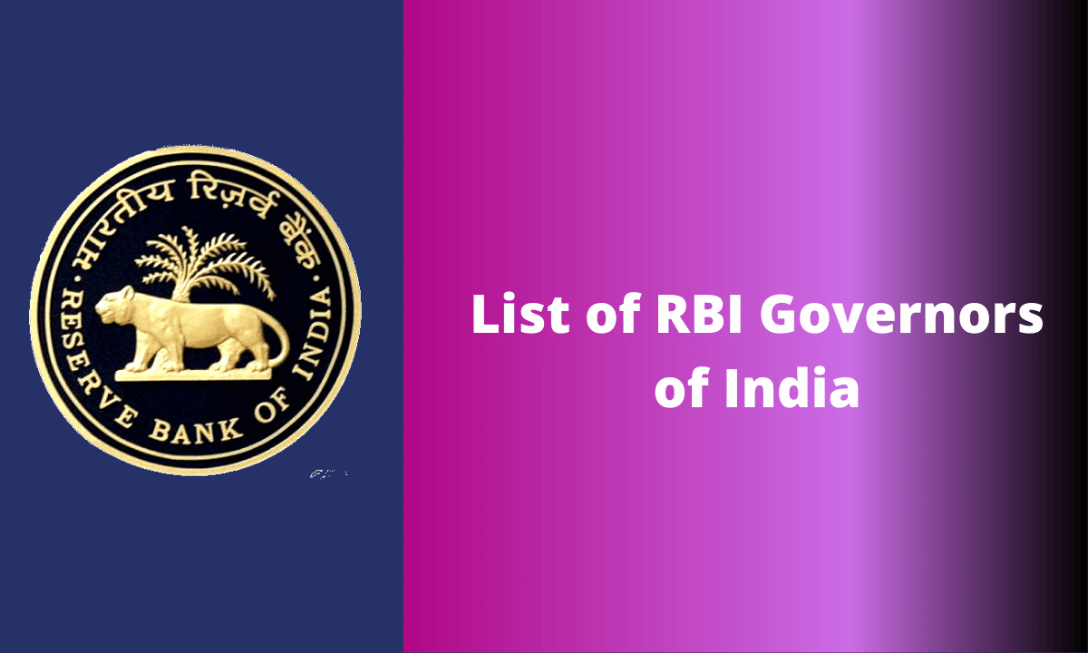 List of RBI Governors of India PDF Download Here